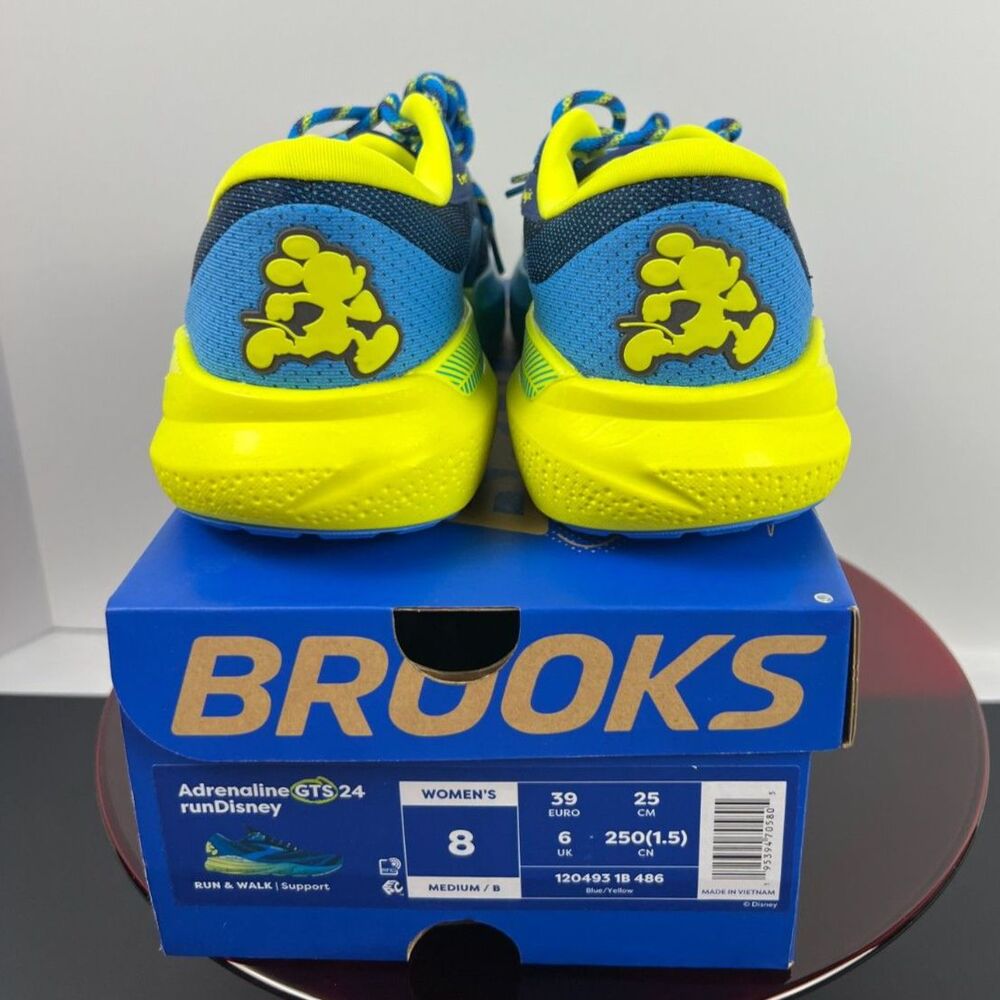 Brooks Adrenaline GTS 24 runDisney Mickey Mouse Women’s Size 8 NIB 1204931B486 - Picture 4 of 10